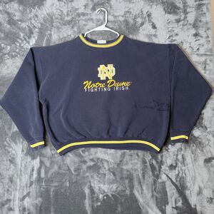 Vintage NCAA Notre Dame Pullover Crewneck Sweater Long Sleeve Size XX-Large Boxy